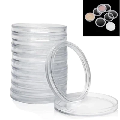 Afbeelding van BOBOZHONG Muntcapsules, 16 stuks muntencapsules 40 mm, transparante capsules voor plastic munten, munthouders verzamelaars, muntdozen de