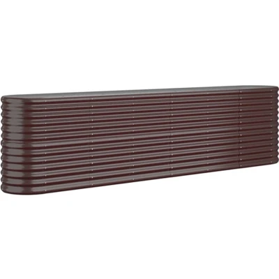 Afbeelding van Plantenbak 260x40x68 cm gepoedercoat staal bruin