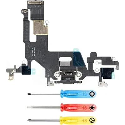 Afbeelding van MMOBIEL Dock Connector voor iPhone 11 6.1 inch (Zwart) Incl. 3x Schroevendraaiers