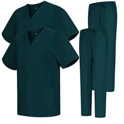 Image de MISEMIYA Pack * 2 Pcs CASACA Y PANTALÓN SANITARIOS UNISEX UNIFORMES MÉDICOS 817 8312 XL, Celestes 22