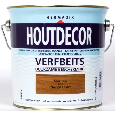 Afbeelding van Hermadix Houtdecor Transparant 657 Old Pine 2,5 liter Tuinbeits