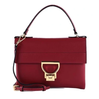 Afbeelding van COCCINELLE Leren Handtas Schoudertas Arlettis Handbag Sangria (rood)paars
