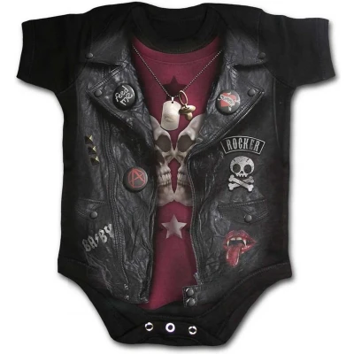 Afbeelding van Spiral Baby biker Body voor heren, zwart, rockwear, S, zwart.