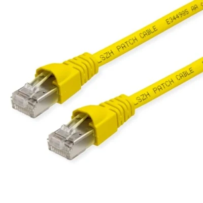 Afbeelding van Telegärtner L00000A0085 RJ45 Netwerkkabel, patchkabel CAT 6A S/FTP 1.00 m Geel Vlambestendig, Snagless,
