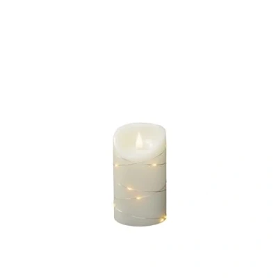 Afbeelding van LED waskaars crème Lichtkleur amber Hoogte13cm