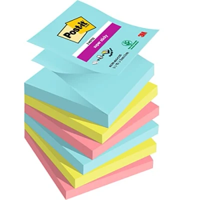 Afbeelding van Post it Super Sticky Z notes Cosmic, 90 vel, ft 76 x mm, pak van 6 blokken memoblok
