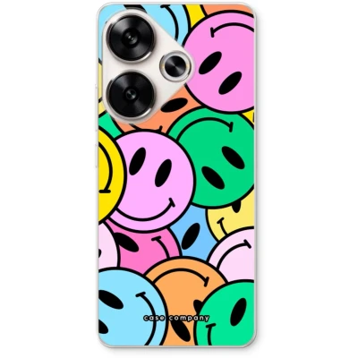 Afbeelding van Case Company® hoesje geschikt voor Xiaomi Poco F6 Smiley N1 Soft Cover Telefoonhoesje Bescherming aan alle Kanten en Schermrand