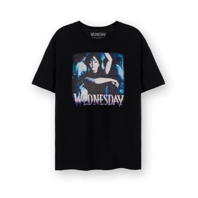 Afbeelding van Wednesday Dames T shirt Addams grafisch in zwart Netflix serie one merchandise volwassenen top met korte mouwen De familie,