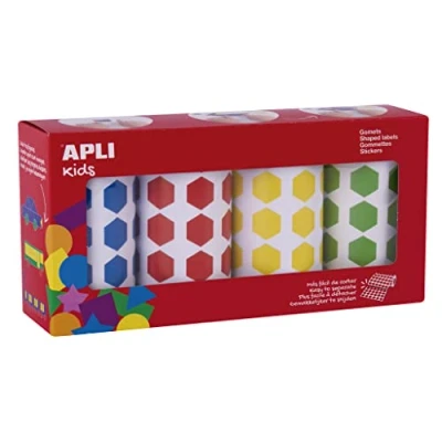 Afbeelding van APLI Kids Zeshoekige stickers 20mm 4 kleuren