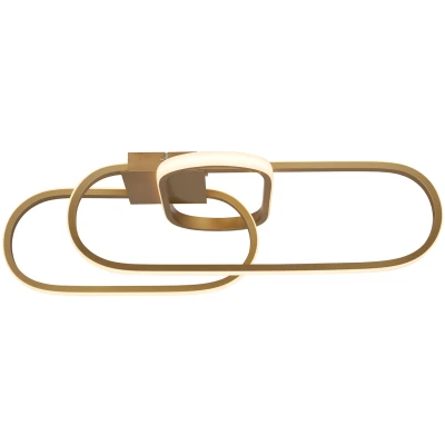 Afbeelding van Searchlight Clip Plafondverlichting 65 X 18 Cm 37W LED Incl. Goud En Opaal