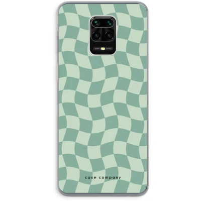 Afbeelding van Case Company® hoesje geschikt voor Xiaomi Redmi Note 9 Pro Grid Groen Soft Cover Telefoonhoesje Bescherming aan alle Kanten en Schermrand