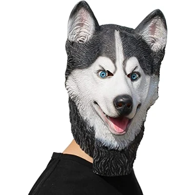 Afbeelding van PartyCostume Deluxe Innovatief Allerheiligen Kostuum Botanische Vergadering Animalia Hoofd Masker Huskies Honden