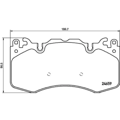 Afbeelding van HELLA 8DB 355 016 151 Remblokkenset Niet geschikt voor slijtage waarschuwingscontact LAND ROVER: Range Rover Sport, 3, 4