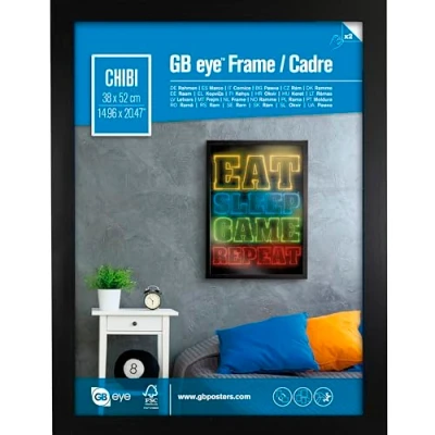 Afbeelding van GB Eye FMCBA1BK eigentijdse fotolijst, zwart hout Chibi 52 x 38 cm