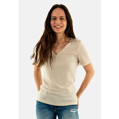 Afbeelding van Morgan 212 diwi Tshirt basic, Dames, Maat: Medium, Ivoire
