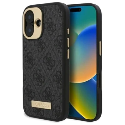 Afbeelding van CG Mobile Guess GUHMP16MU4GPRK harde beschermhoes voor iPhone 16 Plus 6,7 inch zwart 4G logo plat
