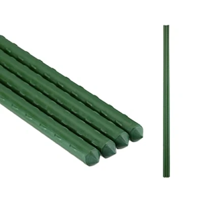Afbeelding van Relaxdays plantenstok 90 cm set van 10 plantensteun staal groene klimhulp tomaten