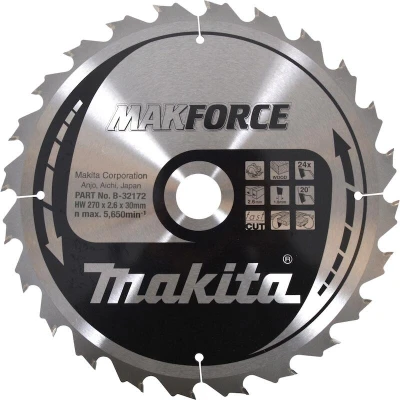 Afbeelding van Makita Zaagblad Hout 270X30x2,6 24T 20G B 32172