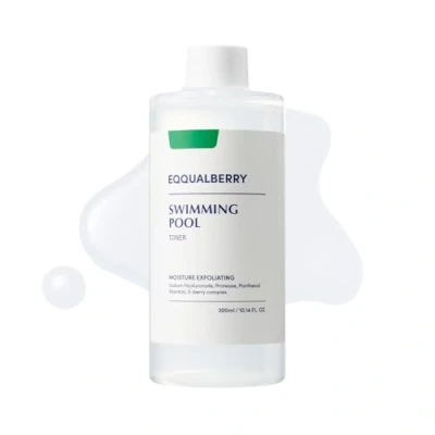 Afbeelding van EQQUALBERRY Swimming Pool Facial toner 300 ml Veganistisch, hydraterend en verzachtend voor gezicht Pore Control &amp; Mild Exfoliating All Skin Types Korean Skincare EWG Green