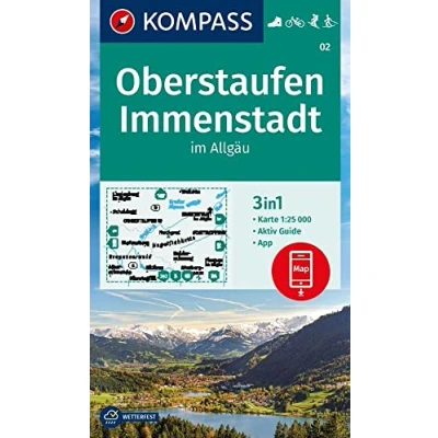 Afbeelding van KOMPASS Wanderkarte 02 Oberstaufen, Immenstadt im Allgäu 1:25.000