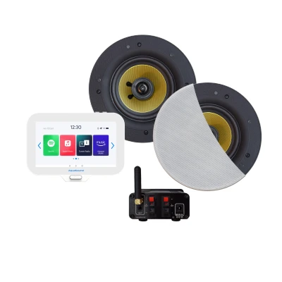 Afbeelding van N Joy badkamerradio met controller, wand lader, zumba speaker set wit, bluetooth versterker. 70 WATT