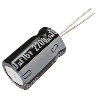 Afbeelding van AERZETIX 5X Elektrolytische condensator Radiaal 2200µF ± 20% 16V THT 85C 2000h Ø12.5x20mm C12753
