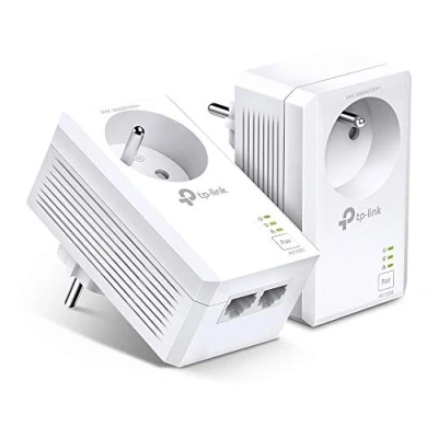 Image de TP Link TL PA7027P V1 Starter Kit d&#039;adaptation pour courant porteur GigE HomePlug AV (HPAV) IEEE 1901 2.1 Branchement mural