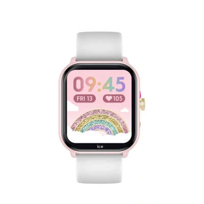 Afbeelding van Ice Watch smart junior 2.0 Pink white Roze aangesloten kinderhorloge met witte siliconen band (1,75 inch)