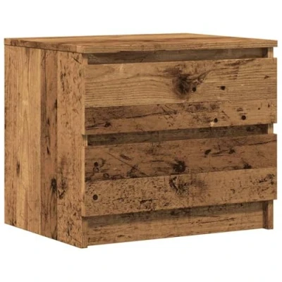 Afbeelding van vidaXL Nachtkastje 50x40x43.5 cm bewerkt hout oud houtkleurig