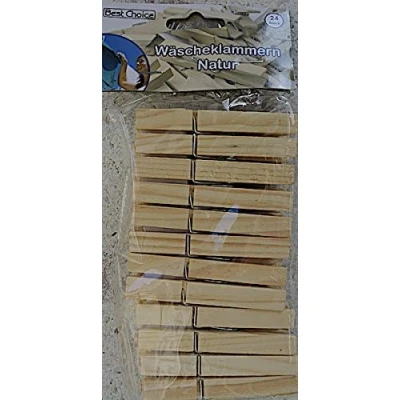 Afbeelding van Basic Houten Wasknijpers 24 Stuks