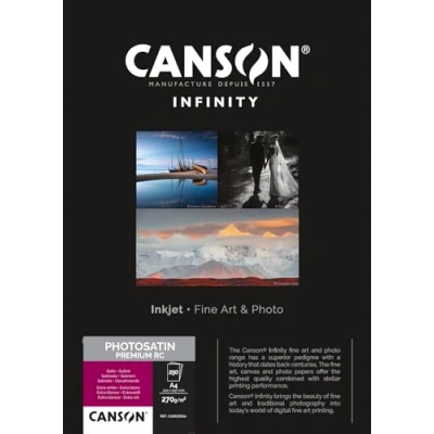Image de Canson Infinity Photosatin Premium RC Papier Photo Satin 250 Feuilles 270g A4 Extra Blanc