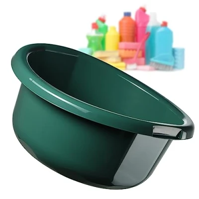Afbeelding van KADAX Kunststof wastafel in verschillende maten en kleuren, robuust, universeel, voor badkamer, wasruimte (3,5 l, groen)