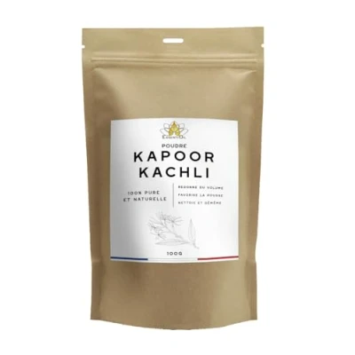 Afbeelding van ESSENTIOIL Kapoor Kachli haarpoeder, 100% natuurlijk, haargroei, zorgt voor volume, reinigt en ontwart het haar, alle haartypes, 100 g, fançaise merk