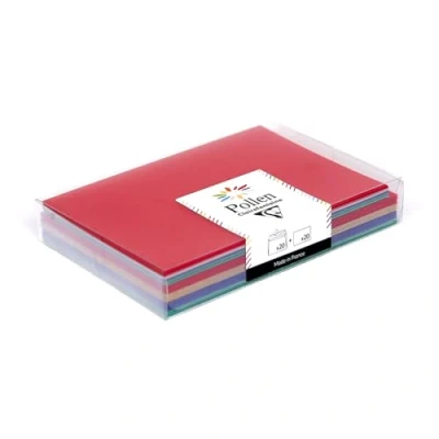 Afbeelding van Clairefontaine 20915C Box stuifmeel effen, 20 ca. C6 + kaarten 110x155, ass. Traditionele kersttijd