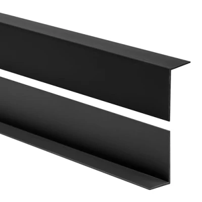 Afbeelding van Quest PVC randbeschermingshoek, zonder plakband, randband en hoekbescherming, hoekprofiel, 50 x 20 mm, 200 cm, zwart