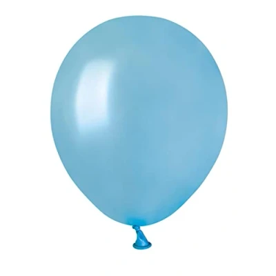 Image de Ciao Lot de 100 ballons nacrés en latex naturel qualité supérieure A50 (Ø 13 cm / 5 &#039;&#039;), bleu nacré