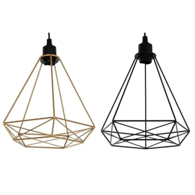 Afbeelding van Plafondlamp Home ESPRIT Zwart Gouden Metaal 50 W 28 x 27 34 cm (2 Stuks)