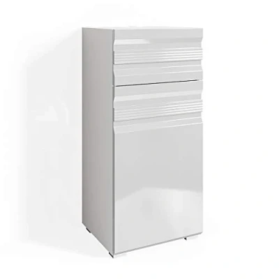 Afbeelding van Vicco Halfhoge kast Freddy, Wit/Wit, 36.4 x 79 cm