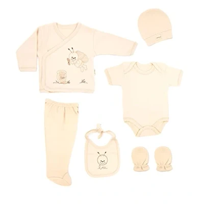 Afbeelding van Pasgeboren cadeauset 100% natuurlijk katoen undergraduate uitrusting unisex 0 4 maanden baby cadeauset, Bijen