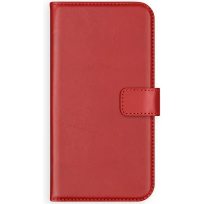 Afbeelding van Selencia Hoesje Geschikt voor Samsung Galaxy S20 Plus Met Pasjeshouder Echt Lederen Bookcase Rood