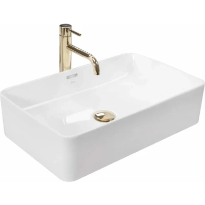 Afbeelding van REA Berta Opzetwastafel Waskom 56 x 35.5 14.5 cm Glans Wit