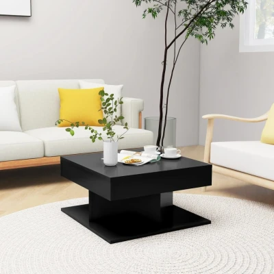 Afbeelding van Salontafel 57x57x30 cm spaanplaat zwart