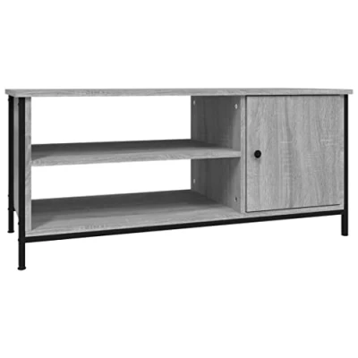 Afbeelding van Tv meubel 100x40x45 cm bewerkt hout grijs sonoma eikenkleurig