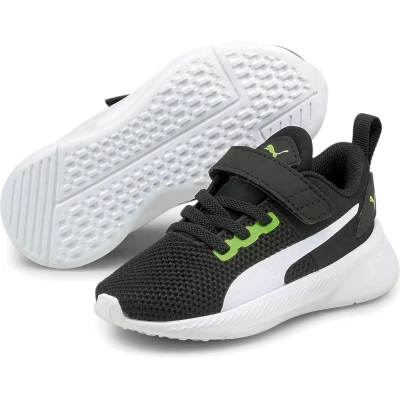 Afbeelding van Puma Flyer Runner Unisex Hardloopschoenen neutraal voor kinderen, Maat: 27, Green flash/white/black Textiel/ synthetisch