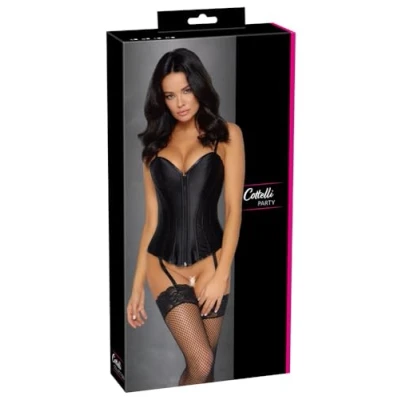 Afbeelding van Sexy Mat Zwart Corset XL