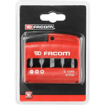 Image de Jeu 10 embouts mixtes et porte FACOM E.110PB Acier inoxydable