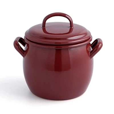 Afbeelding van Casserolepan met deksel Quid Classic Bruin Geëmailleerd Staal Afmetingen Ø 28 cm