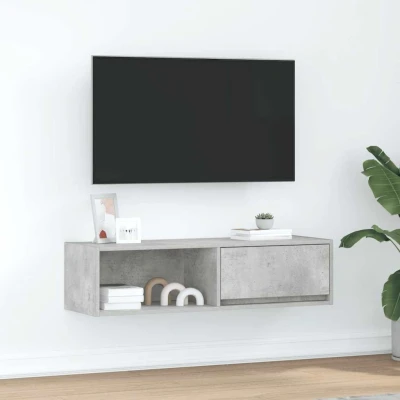 Afbeelding van vidaXL Tv meubel 100x31x25,5 cm bewerkt hout betongrijs