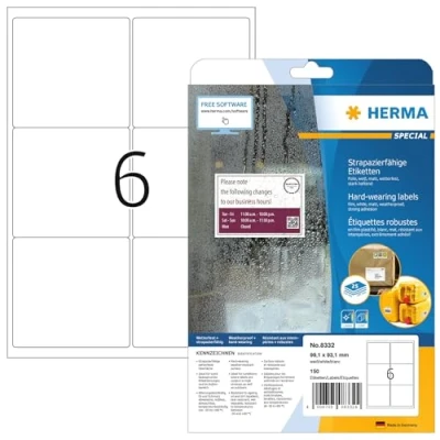 Afbeelding van HERMA 8332 adreslabels Wit