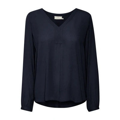 Afbeelding van Kaffe Amber Tuniek, Dames, Maat: 46, Midnight marine